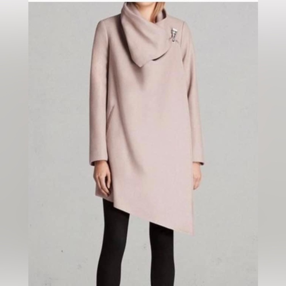 All Saints monument coat, Size 10, asymmetrical hem